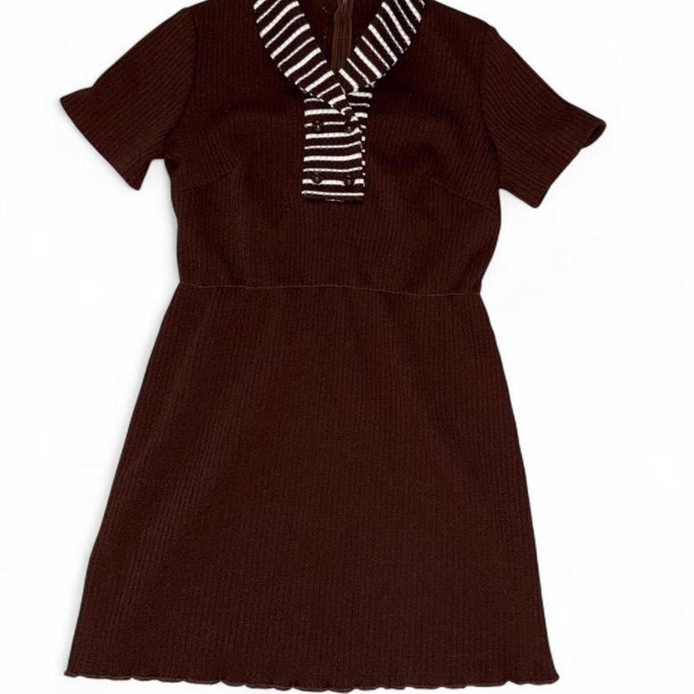TRUE VINTAGE 1960s Brown Dress by City Scene